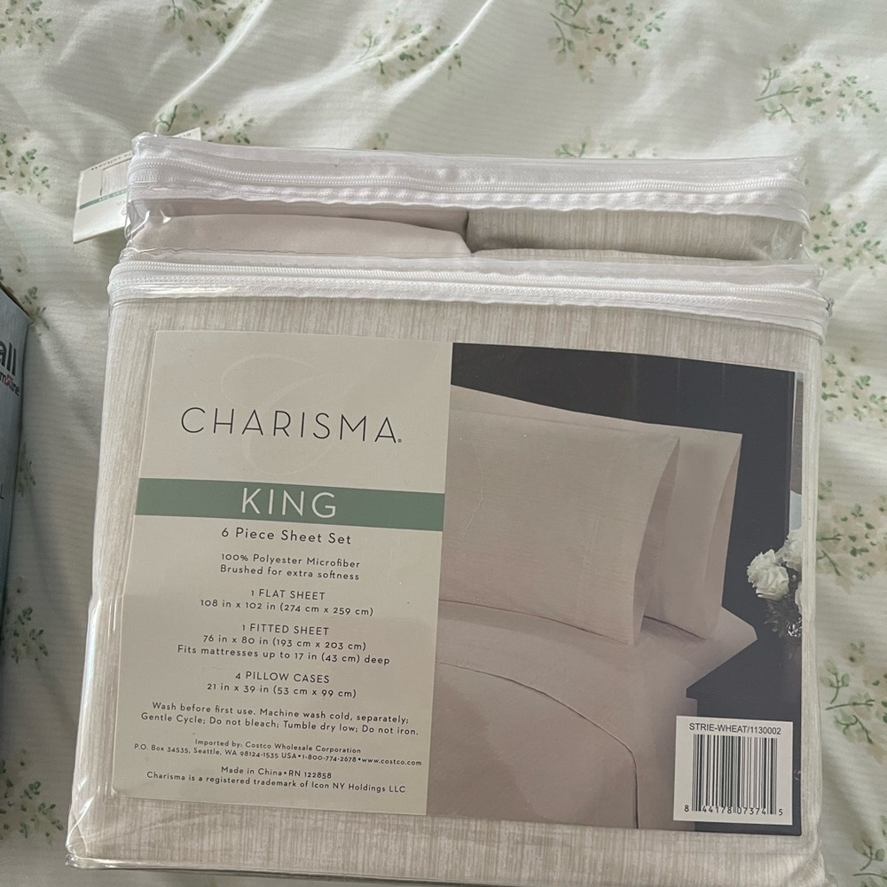 King size sheet set